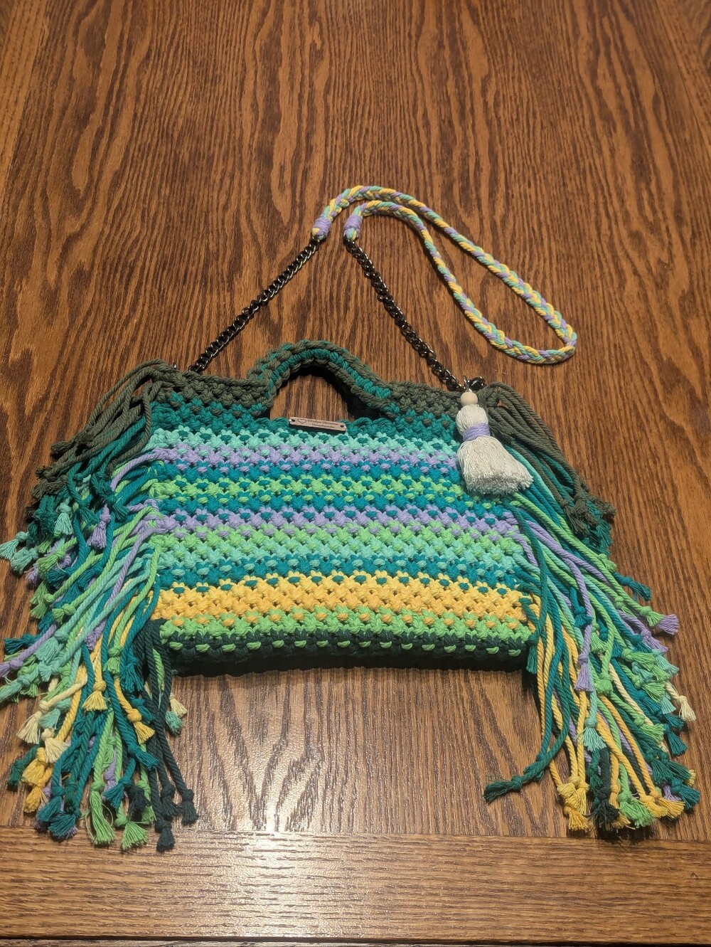 Handmade Macrame Crossbody Purse NEW!